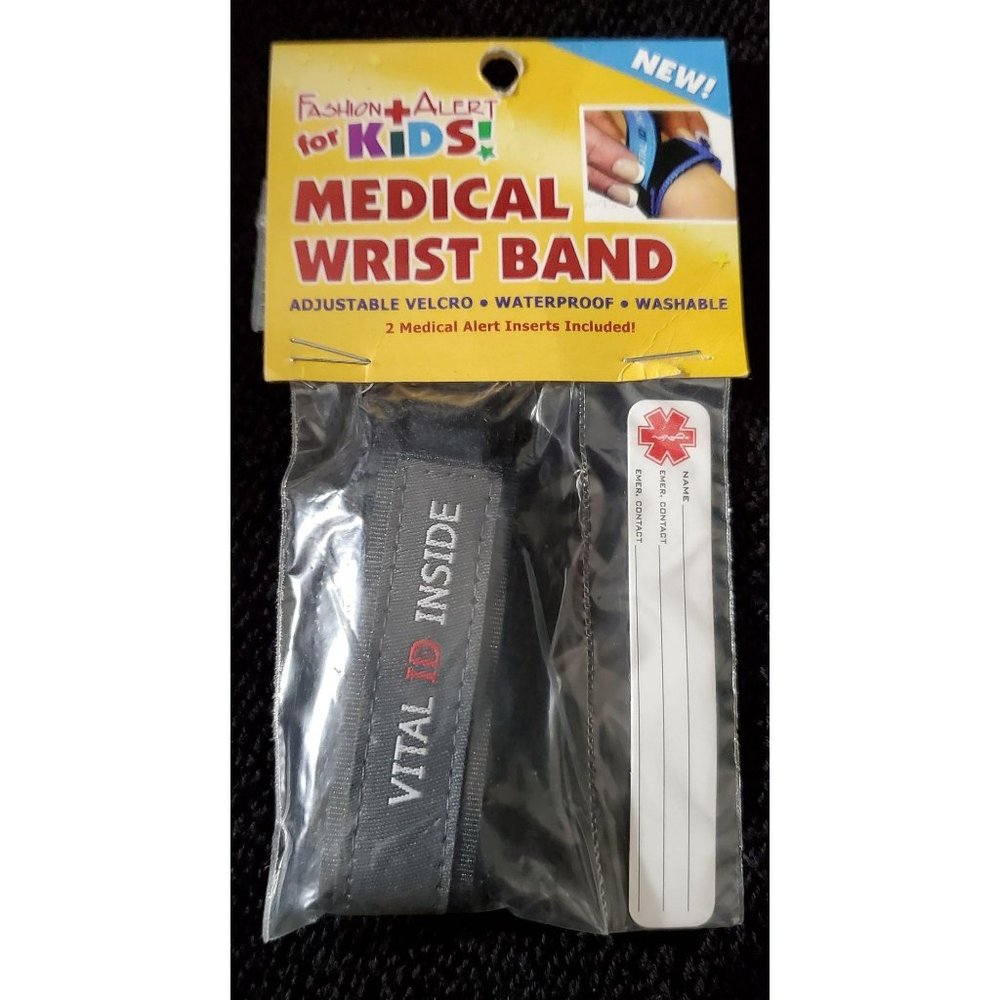 KIDS Medical Wristband Black